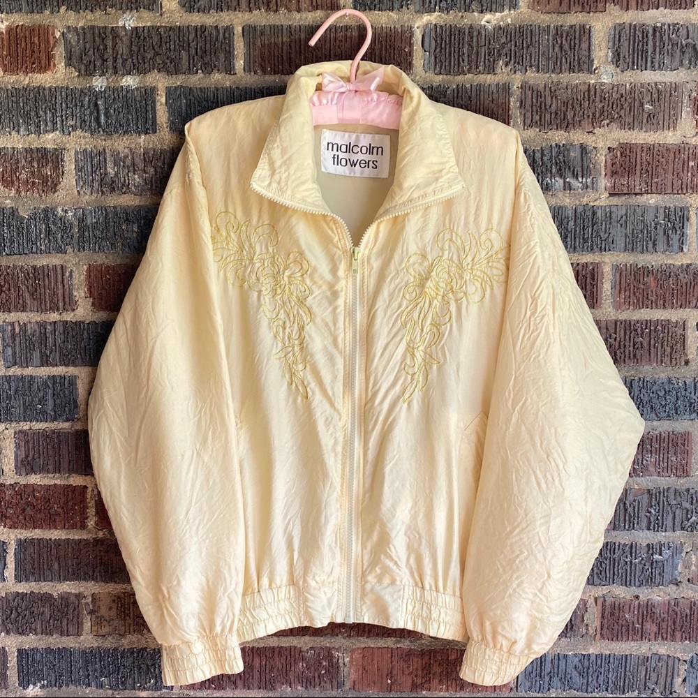 vintage 100% silk windbreaker
